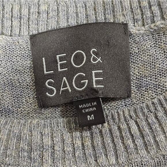 Leo & Sage Grey Super Fine Flax Sweater tunic Size Medium - Picture 5 of 5